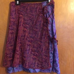 Paisley layered tie skirt